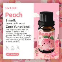 HWLINK Aceite esencial de melocotón de 10ml, aceite de fragancia premium para hacer velas, aromaterapia, difusores, cuidado del hogar y humidificadores, regalo para mujeres, ambientador de coche