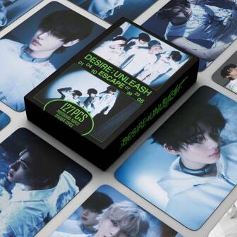Sanrio 127pcs ENHYPE N Photocard Desire Unleash New Album Mini Kpop HD Glossy Double-Sided Style Cards Collectible Gift For Fans Support Pack, JUNGWON, HEESEUNG, JAY, JAKE, SUNGHOON, SUNOO, NI-KI, 127pcs (55 LOMO Cards +72 Stickers)