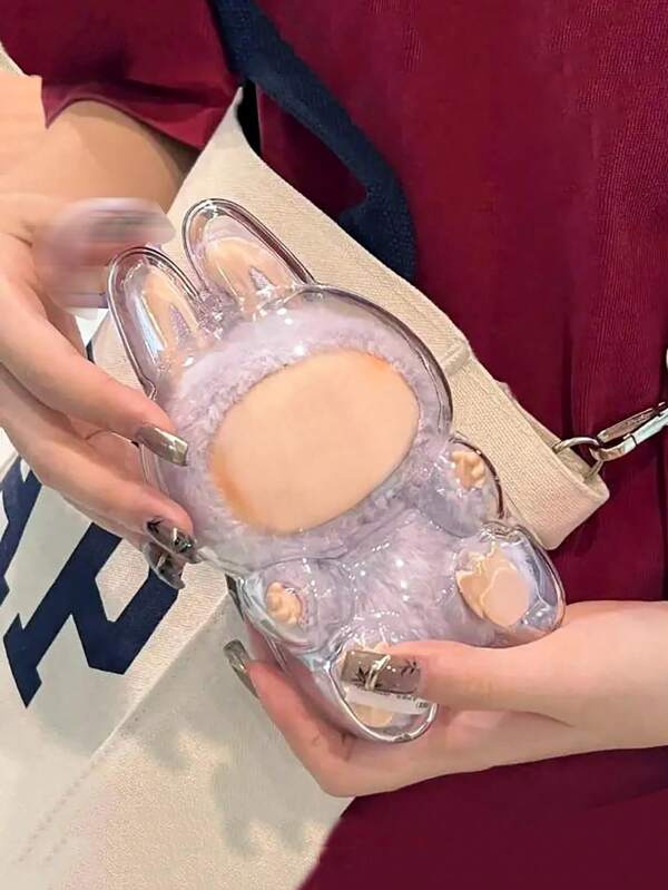 For Labubu Monster Series Transparent Protective Box, Compatible With Labubu, Acrylic Dust Box, Standing & Sitting,Transparent Doll Display Case For Fan Collectors (Doll Not Included)