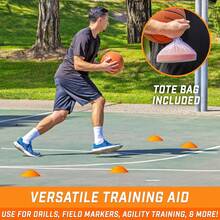 Conos deportivos premium  para entrenamiento de agilidad y ejercicios - Paquete de 20 con bolsa - Naranja, Verde, Rosa, Amarillo o Rojo - Rosa - Ver 2