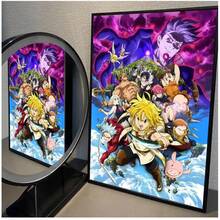 1 Stück Die sieben Todsünden Poster Wanddekoration Wandkunst Zimmer Dekoration Kaffeehaus Bar Raum Heimdekoration Ungerahmt-Stil