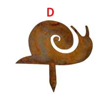 1pc Natural Rusted Countryside Metal Snail Garden Decor, Vintage Style, Outdoor Lawn Decoration, Sturdy Metal Structure, Perfect For Yard Decoration.