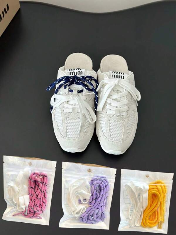 Lacci per scarpe lunghi 85 cm e larghi 6 mm, lacci per scarpe bicolore di ricambio, lacci per scarpe classici e versatili adatti a qualsiasi scarpa da skate, scarpe di tela, sneaker casual, unisex
