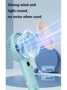 500mAh Lithium Battery, USB Charging, Handheld Fan, Portable Fan, Digital Display Folding Fan, Mountain Climbing Buckle - Multicolor - View 3