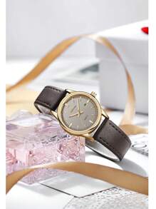 BIDEN Montre à quartz minimaliste ronde BIDEN pour femmes, calendrier étanche, mains lumineuses, montre casual pour femmes, convient pour une utilisation quotidienne