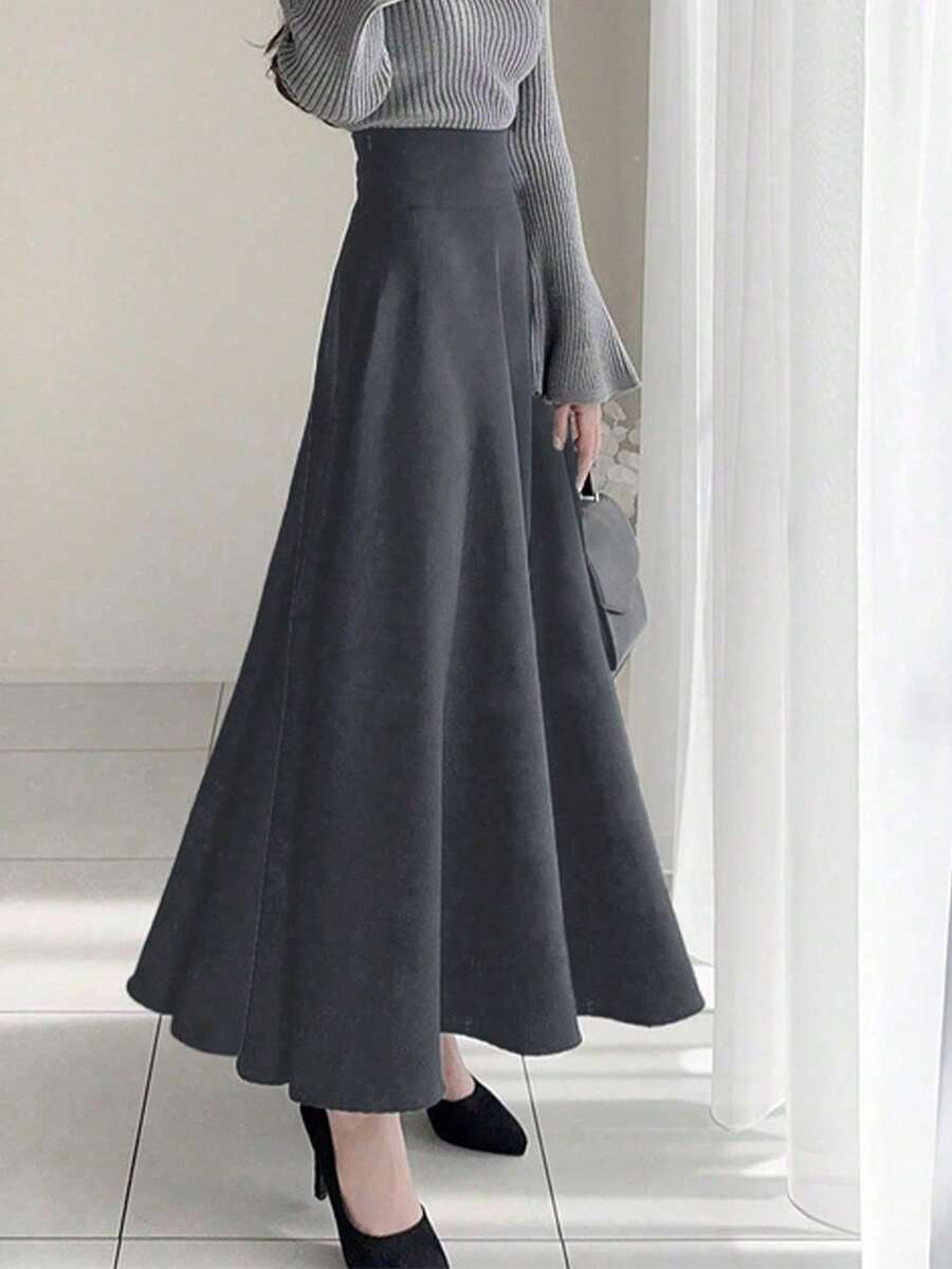 2025春夏新款女装时尚套装，优雅长裙连衣裙 - 灰色 - 查看 1