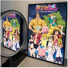 1 Stück Die sieben Todsünden Poster Wanddekoration Wandkunst Zimmer Dekoration Kaffeehaus Bar Raum Heimdekoration Ungerahmt-Stil