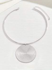 1 pieza Collar tipo gargantilla chapado en oro de moda oversize, elegante y adecuado para fiestas, uso diario, regalo especial