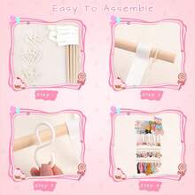 30 pièces Organisateur de support pour accessoires de cheveux en forme de nœud papillon, support de clip pour bandeau décoratif pour filles et bébés