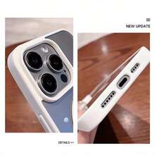 Fashion Transparent Cute White Dot Pattern Magnetic Girl Mobile Phone Case Suitable For IPhone 16ProMax/16Plus/16Pro/16, IPhone 15/14/13/12/11 Wireless Charging Shockproof Lens Protection Magsafe Mobile Phone Case, Gift - White - View 6