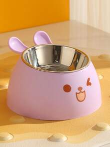 1pc Cat Bowls, Dog Food Bowls, Double Bowls, Dog Bowls, Rice Bowls, Cat Rice Bowls, Slanted Mouth Water Bowls To Prevent Spilling, Cat Food Bowls, Pet Supplies - Multicolor - View 13