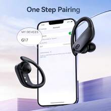 GNMN Wireless Earbuds Bluetooth Headphones Over Ear Buds 90H Playback IPX7 Waterproof Sports Earphones Deep Bass With Wireless Charging Case Dual LED Power Display Earhooks Headset For Running Black - 黑色 - 查看 3