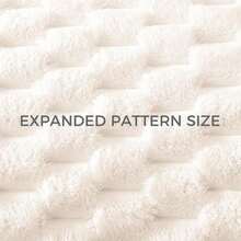 Manta de tamaño king con estampado jacquard de flotilla de ballenas, manta suave y esponjosa exquisita para todas las estaciones, cálida y esponjosa, 228 x 264 cm, color marfil - Marfil - Ver 8