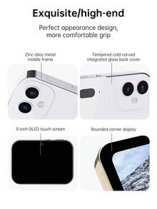 Máy ảnh kỹ thuật số D6 Triple Camera CCD 64 triệu điểm ảnh, quay phim, chụp ảnh, âm nhạc, màn hình cảm ứng OLED, thẻ nhớ - màu đen - Xem 12