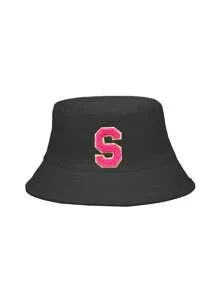 1PC Kids 26 Alphabet Personalized Name Print Sun Hat Fashion Versatile Bucket Hat Suitable For Girls Outdoor Daily Back To School Wear