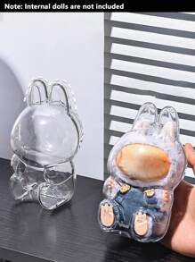 1pc Transparent PVC Fashion Cute Cartoon Character Shaped Dustproof Protective Cover Case For Backpack, Shoulder Bag, Tote Bag, Crossbody Bag, Handbag, Makeup Bag, Accessory Pendant, Car Ornament, Luggage Tag, Key Chain, Suitable For Couples, Best Friends, Students, Men, Women, For Daily, Work, Commute, Dating, Holiday, Travel, Ideal Gift For Girlfriend, Mom, Family, Kids Birthday
