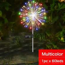4 件 320/240 LED 太阳能花园灯太阳能烟花灯圣诞灯、太阳能星爆花园花灯、户外防水太阳能灯串 8 种照明模式闪烁适用于庭院花园、婚礼、派对、露台户外照明露营装饰 1 件 60LED/150LED/240LED/360LED（多色/暖白/白色） - 黑色 - 查看 17