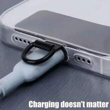 2 Pcs Universal Phone Lanyard Patchs Metal Slim Phone Strap Accessories Phone Lanyard Patch 0.4mm - Silver - View 6