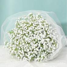 1 Stück/3 Stücke/5 Stücke weiße Schleierkraut Kunstblumen, gefälschter Schleierkraut-Strauß inklusive Plastikstängel, geeignet für Heimdekoration, Tischdekoration, DIY Blumenarrangements, Hochzeits- und Festparty-Dekorationen, Raumdekoration