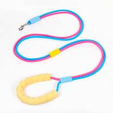 Correa de paseo para mascotas de doble hebra y bicolor, correa multiusos para perros, diseño de manos libres para perros pequeños/medianos/grandes