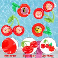 2/4/6 Stück aufblasbare Getränkehalter in Apfel- und Kirschform, Cartoon Apfel- und Kirsch-Getränkehalter-Schwimmer, Sommer Party Obst-Themen Getränkehalter-Schwimmer für Outdoor, Geburtstags-, Schwimmbad- und Strandpartys