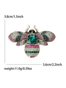1pc Rhinestone Bee Brooch For Women,Insect Brooches,For Bag,Sweater,Coat,Hat,Shoes,Dress,Suit - Bee (5016) - View 11