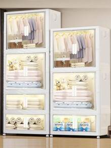 5/4/3/2/1 Layer Foldable Storage Boxes, Home Clothes Toys Organizer Containers, Storage Cabinet For Living Room