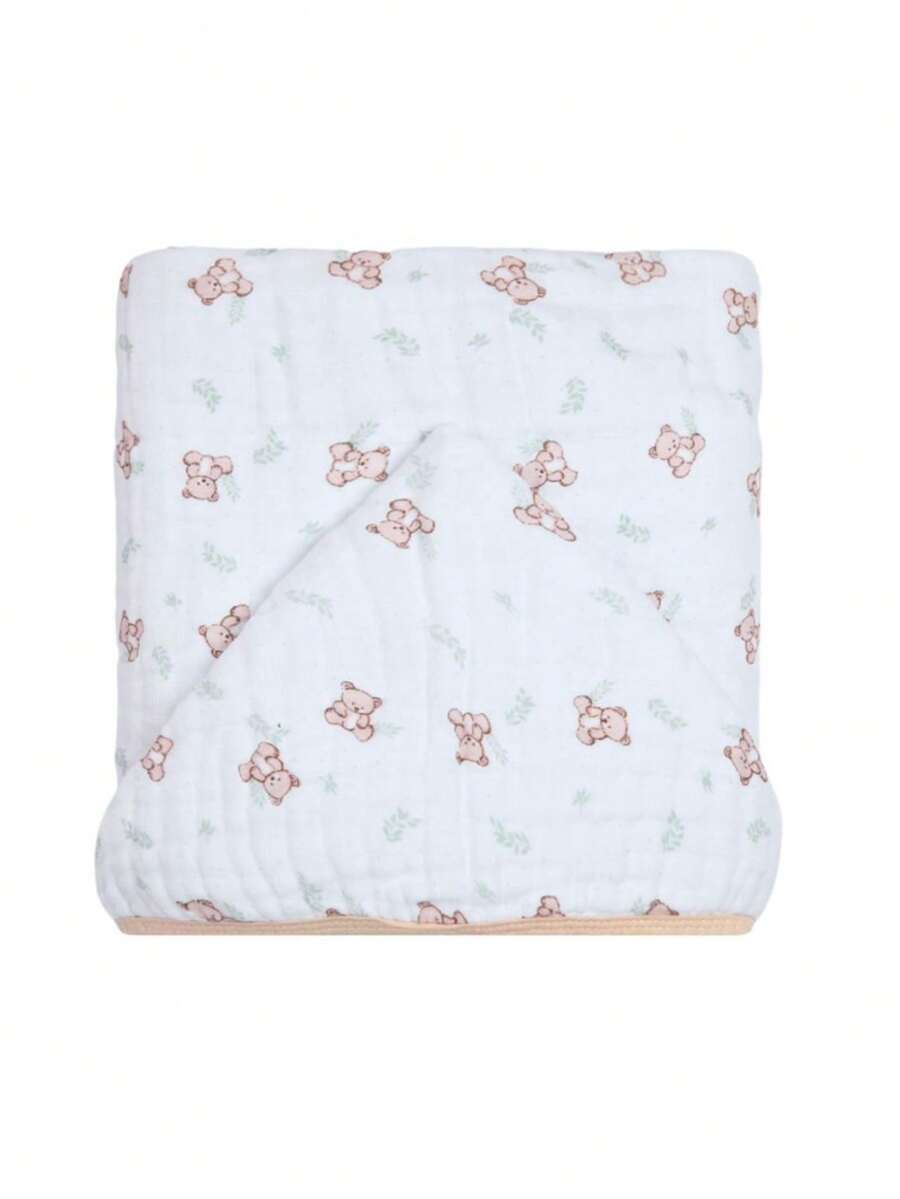 Large Baby Bath Towel Diaper Towel With Hood 100% Cotton Girl Boy - Beis - Ver 1