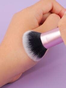 1 pièce Pinceau de maquillage, poudre, blush, pinceau à poudre pour ongles, outil de maquillage de beauté portable à manche court. Pinceau de fond de teint, pinceau correcteur, pinceau blush, pinceau contour, pinceau blush, pinceau bronzer, pinceau poudre, pinceau fond de teint, pinceau blush, cadeaux - Rose bonbon - Voir 7