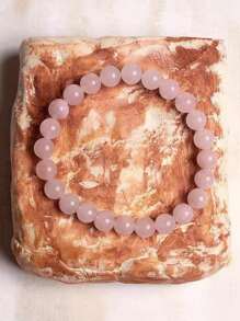 Rosenquarz Armband, Heilkristall Armband, rosa Edelstein Schmuck, Rosenkranz Armband, Naturedelstein Armband, Stressabbau, Geschenke für sie