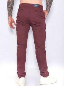 Chino Pants - Burgundy - View 3