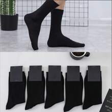 Pack de 12 pares de calcetines largos negros 100% algodón – hombre – talla 40-46 – suaves y transpirables