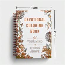 1 Pc Devotional Coloring Book-Set Your Mind On Things Above-Creative Outlet: With Beautifully Illustrated Coloring Pages, The Adult Coloring Book Offers A Creative Outlet For Self-Expression And Relaxation,Essential For The Back-To-School Season.,Back To School,School Supplies