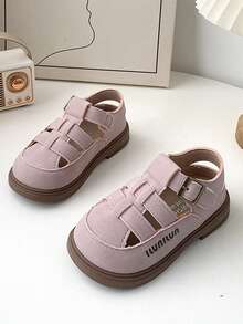 1 Pair Summer New Breathable Hollow Sandals, Fresh And Comfortable, Non-Slip And Durable, Rubber Toe - Pink - View 4