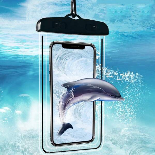 1 Stück wasserdichte Handyhülle mit Touchscreen-Funktion zum Schwimmen und Tauchen | transparente versiegelte Tasche mit Umhängeband, wasserdichte Handytasche