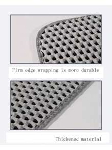 Tapis à litière pour chat à double couche, anti-dérapant et facile à nettoyer, résistant aux rayures et lavable, piégeage confortable de la litière, empêche la dispersion de la litière
