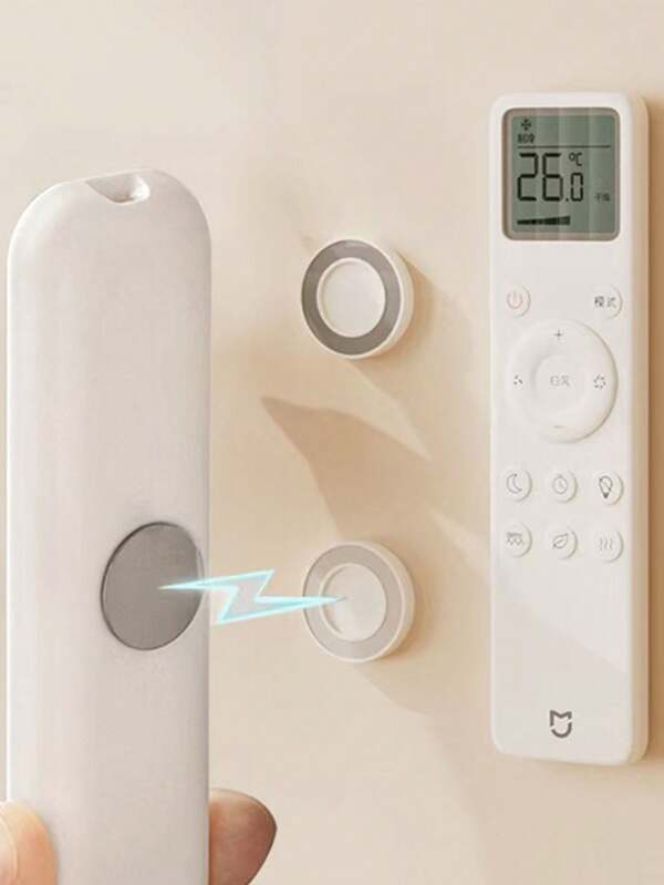 No Drill Suction Cup Remote Control Magnetic Holder Sticker,Adhesive TV/AC Wall Mount Storage Strong Magnet Sticker