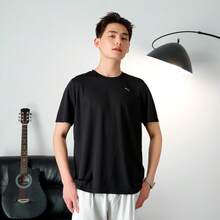 Puma 男士短袖休闲透气圆领运动T恤 - 黑色 - 查看 3