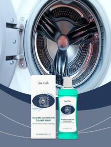 JUE FISH 100ml Washing Machine Cleaner, Stain Removing Formula Compatible With All Models, Low Foam, Fresh Scent, Protect Inner Drum - Multicolor - View 4