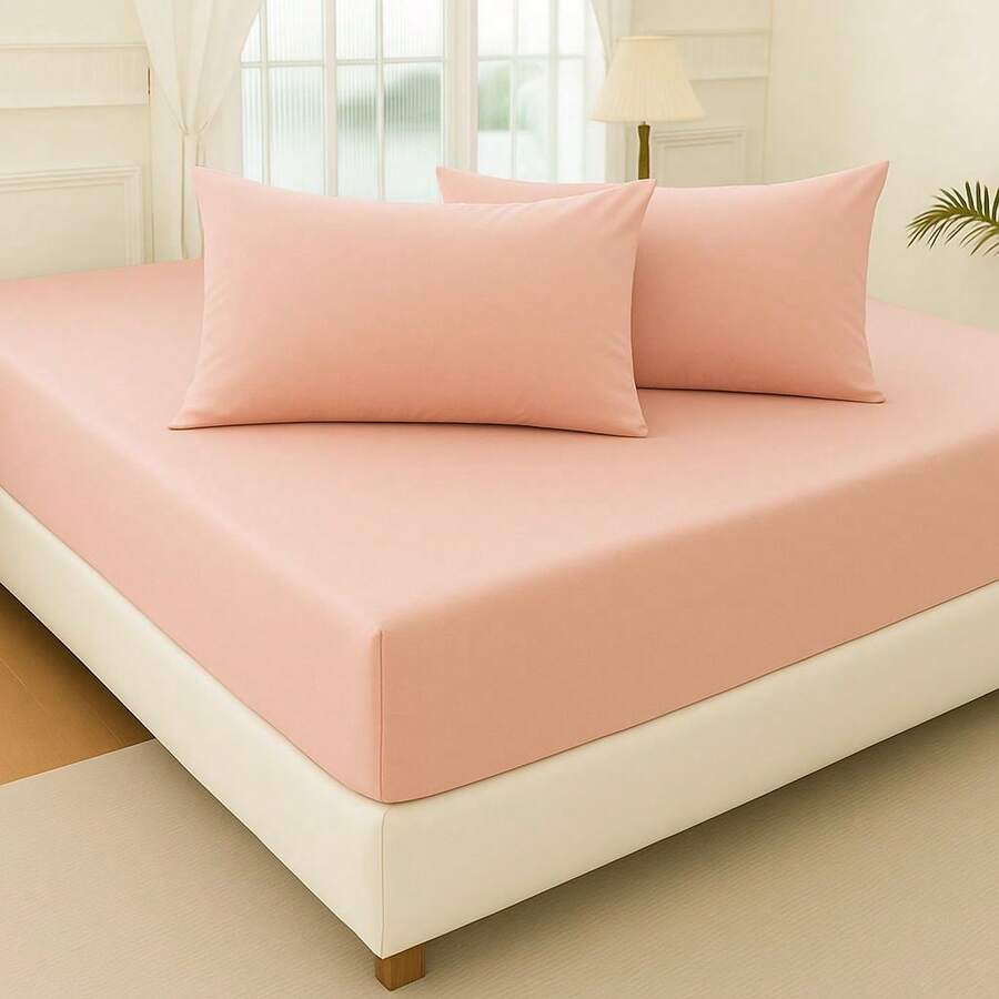 QUEEN SHEET SET 400 THREADLINE 3 PIECES MICROPERCALE - 粉色 - 查看 1