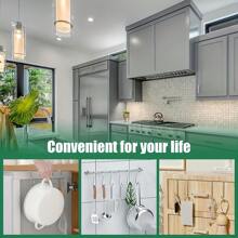 S Hooks, Over The Cabinet Door Hooks, Over Door Hanger For Kitchen,Cabinet,Closet,Bathroom,Hole-Free Towel Holder, Over Cabinet Hanging Double Prong,Silver,S Shape For Table Side Balcony Office Desk Drawer, Stainless Steel Kitchen Wardrobe Door, Bathroom, The Gift For Mother, Mother's DAY