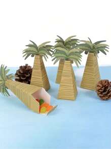 4 Stück Palmenbaum Süßigkeiten Box, Palmenbaum Verpackungsbox, Geschenkbox zum Nationalfeiertag Saudi-Arabiens, Geschenkbox für Feiern an Feiertagen in Saudi-Arabien, Geschenk- und Dekorationsbox, Palmenbaum Geschenkbox