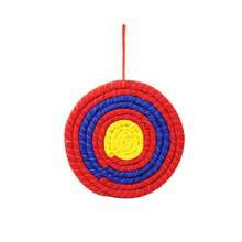 1 pieza Diana de tiro con arco para exteriores, diana circular de paja completa, adecuada para varias flechas, fácil de sacar las flechas, resistente, equipo de tiro con arco para exteriores, se puede regalar como regalo de cumpleaños u ocasión festiva a amigos y familiares