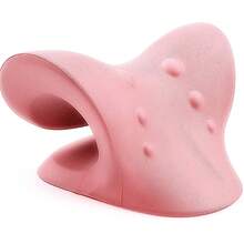 Neck And Shoulder Relaxer, Cervical Traction Device For TMJ Pain Relief And Cervical Spine Alignment, Chiropractic Pillow Neck Stretcher(Pink) - Pink - View 6