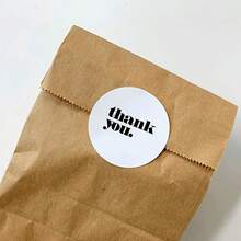 60 张 2 英寸黑白感谢贴纸 - 非常适合小型企业包装、信封、礼品盒密封和派对礼品学校用品、返校 - 多色 - 查看 12