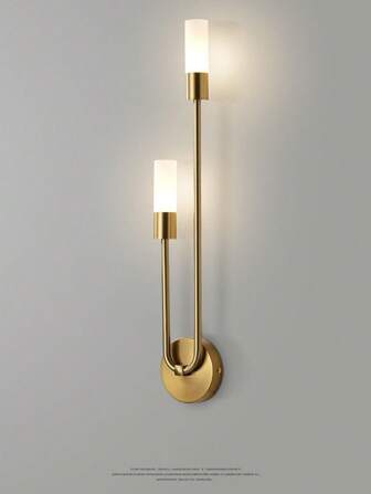2 Stücke modern minimalistisch elegante kreative Wandleuchten mit doppeltem Kopf, Glasschirm, G9 Fassung, Hartverkabelung, geeignet für Schlafzimmer, Akzentwand im Wohnzimmer, Flur, Eingangsbereich, ohne Leuchtmittel