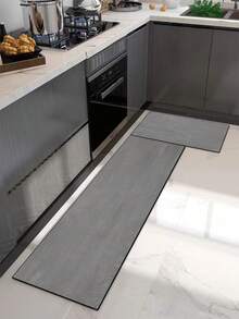 1pc Simple Distressed Pattern Diatomite Kitchen Mat, High-Quality Shallow Gray Patchwork, Modern Minimalist Style, Cushioned Anti-Fatigue Kitchen Carpet, Around 3mm Thick, Absorbent Kitchen Mat And Carpet, Minimalist Diatomite Soft Rubber Mat, Suitable For Kitchen, Bathroom, Entryway, Laundry Room And More - Multicolor - View 3