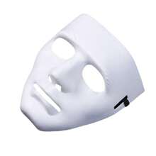 5 piezas Máscara de mascarada clásica, accesorios de broma de cara completa de color blanco puro, personaje de Halloween, props de fotografía de Set de roles, suministros divertidos para fiesta LARP, accesorio de actuación en el escenario, máscara, utilería, mascarilla divertida, disfraz, fantasma, masca aterradora