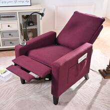 Recliner Chairs For Adults, Modern Recliner Sofa With Mobile Phone Holder/Cup Holder, Ergonomic Adjustable Single Sofa With Thicker Seat Cushion Modern Home Theater Seating For Living Room Red