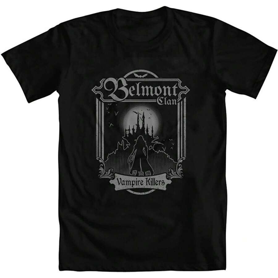 Belmont Clan Vampire Killers Against Count Dracula Unisex T-Shirt - màu đen - Xem 1